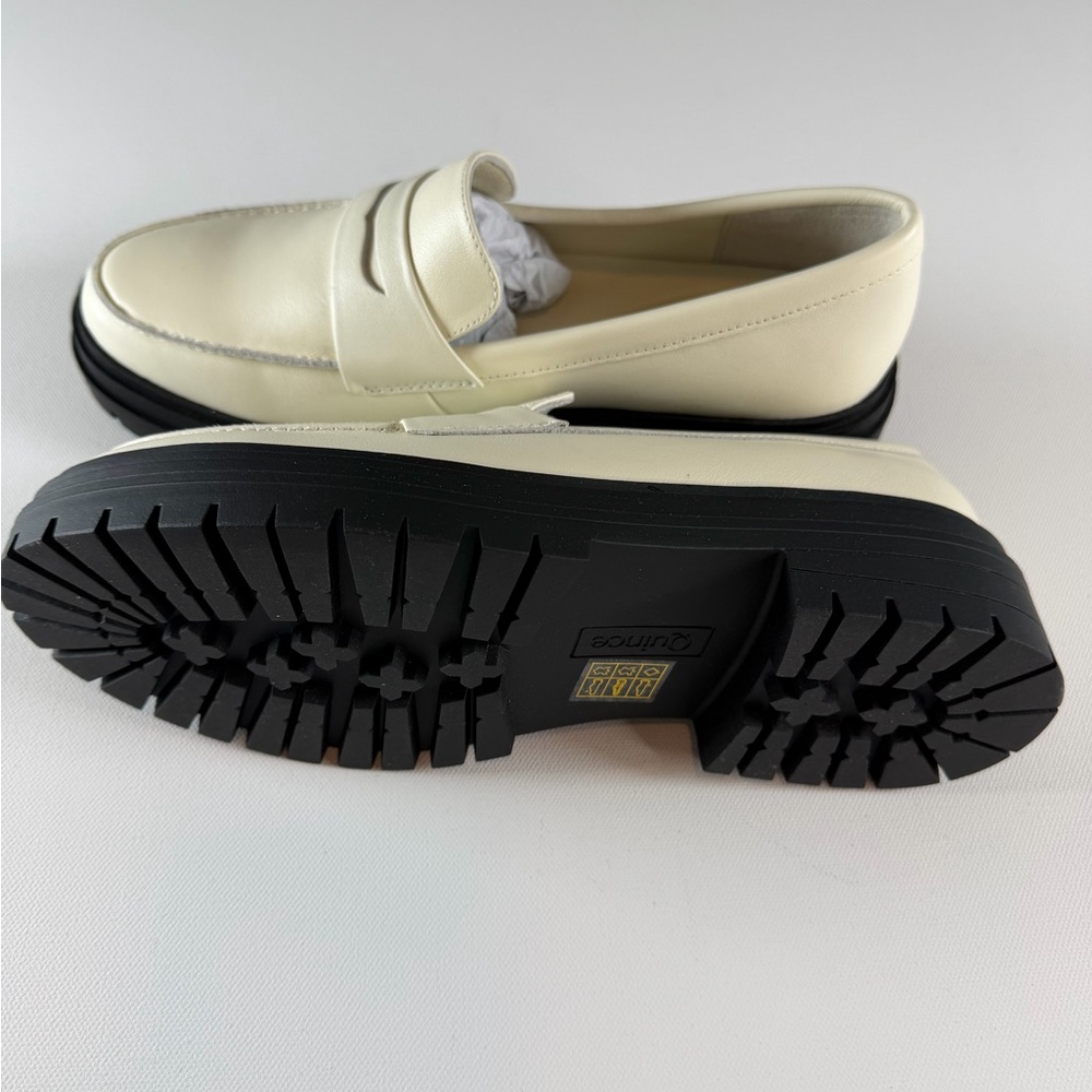 QUINCE Italian Leather Lug Sole Loafer Bone NEW Size 7.5, 8 & 9 - Picture 12 of 13